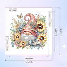 Load image into Gallery viewer, Diamond Painting - Partial Special Shaped - Flower Gnome (30*30CM)
