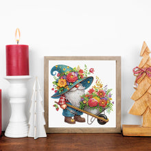 Load image into Gallery viewer, Diamond Painting - Partial Special Shaped - Flower Gnome (30*30CM)