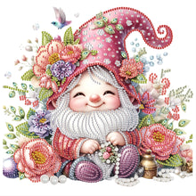 Load image into Gallery viewer, Diamond Painting - Partial Special Shaped - Flower Gnome (30*30CM)