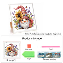 Load image into Gallery viewer, Diamond Painting - Partial Special Shaped - Flower Gnome (30*30CM)