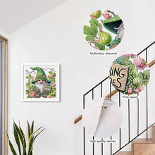 Load image into Gallery viewer, Diamond Painting - Partial Special Shaped - Flower Gnome (30*30CM)