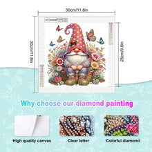 Load image into Gallery viewer, Diamond Painting - Partial Special Shaped - Flower Gnome (30*30CM)
