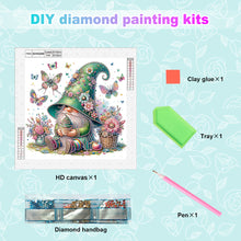 Load image into Gallery viewer, Diamond Painting - Partial Special Shaped - Flower Gnome (30*30CM)