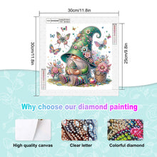 Load image into Gallery viewer, Diamond Painting - Partial Special Shaped - Flower Gnome (30*30CM)