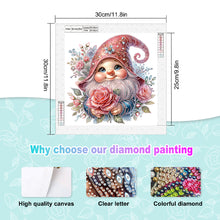 Load image into Gallery viewer, Diamond Painting - Partial Special Shaped - Flower Gnome (30*30CM)