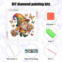 Load image into Gallery viewer, Diamond Painting - Partial Special Shaped - Flower Gnome (30*30CM)