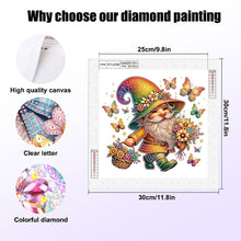 Load image into Gallery viewer, Diamond Painting - Partial Special Shaped - Flower Gnome (30*30CM)