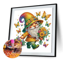 Load image into Gallery viewer, Diamond Painting - Partial Special Shaped - Flower Gnome (30*30CM)