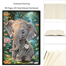Load image into Gallery viewer, Animal 5D Diamond Painting Notebook DIY Diamond Art Diary Book Journal Notebook