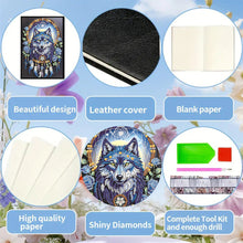Load image into Gallery viewer, Animal 5D Diamond Painting Notebook DIY Diamond Art Diary Book Journal Notebook