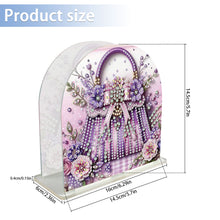 Load image into Gallery viewer, Acrylic Napkin Holder Diamond Painting Kit for Home Table Decor (Purple Bag)