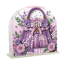 Load image into Gallery viewer, Acrylic Napkin Holder Diamond Painting Kit for Home Table Decor (Purple Bag)