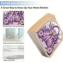 Load image into Gallery viewer, Acrylic Napkin Holder Diamond Painting Kit for Home Table Decor (Purple Bag)