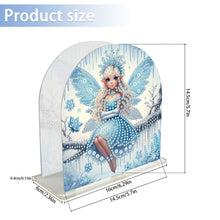 Load image into Gallery viewer, Acrylic Napkin Holder Diamond Painting Kit for Home Table Decor (Blue Elf Girl)