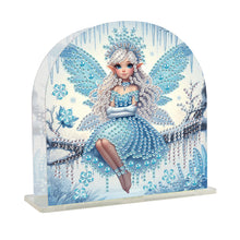 Load image into Gallery viewer, Acrylic Napkin Holder Diamond Painting Kit for Home Table Decor (Blue Elf Girl)