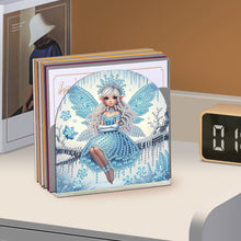 Load image into Gallery viewer, Acrylic Napkin Holder Diamond Painting Kit for Home Table Decor (Blue Elf Girl)