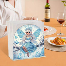 Load image into Gallery viewer, Acrylic Napkin Holder Diamond Painting Kit for Home Table Decor (Blue Elf Girl)
