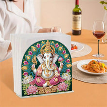 Load image into Gallery viewer, Acrylic Napkin Holder Diamond Painting Kit for Home Table Decor (Ganesha)