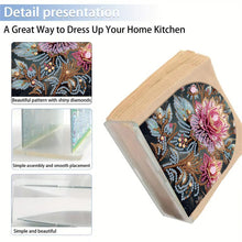 Load image into Gallery viewer, Acrylic Napkin Holder Diamond Painting Kit for Home Table Decor (Flowers)