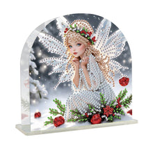 Load image into Gallery viewer, Acrylic Napkin Holder Diamond Painting Kit for Home Table Decor (White Elf Girl)