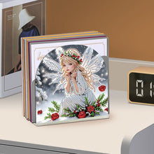 Load image into Gallery viewer, Acrylic Napkin Holder Diamond Painting Kit for Home Table Decor (White Elf Girl)