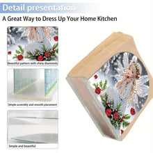 Load image into Gallery viewer, Acrylic Napkin Holder Diamond Painting Kit for Home Table Decor (White Elf Girl)
