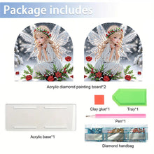 Load image into Gallery viewer, Acrylic Napkin Holder Diamond Painting Kit for Home Table Decor (White Elf Girl)