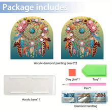 Load image into Gallery viewer, Acrylic Napkin Holder Diamond Painting Kit for Home Table Decor (Dream Catcher)