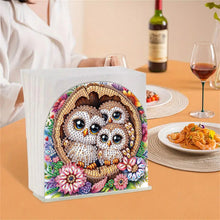 Load image into Gallery viewer, Acrylic Napkin Holder Diamond Painting Kit for Home Table Decoration (Owl)