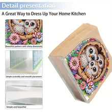 Load image into Gallery viewer, Acrylic Napkin Holder Diamond Painting Kit for Home Table Decoration (Owl)