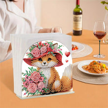 Load image into Gallery viewer, Acrylic Napkin Holder Diamond Painting Kit for Home Table Decoration (Fox)