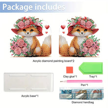 Load image into Gallery viewer, Acrylic Napkin Holder Diamond Painting Kit for Home Table Decoration (Fox)