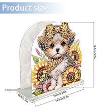 Load image into Gallery viewer, Acrylic Napkin Holder Diamond Painting Kit for Home Table Decor(Sunflower Puppy)