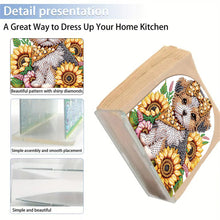 Load image into Gallery viewer, Acrylic Napkin Holder Diamond Painting Kit for Home Table Decor(Sunflower Puppy)