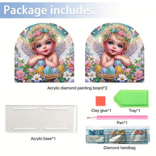 Load image into Gallery viewer, Acrylic Napkin Holder Diamond Painting Kit for Home Table Decor (Angel Baby)