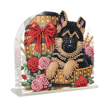 Load image into Gallery viewer, Acrylic Napkin Holder Diamond Painting Kit for Home Table Decor (Gift Puppy)