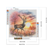 Load image into Gallery viewer, Diamond Painting - Full Round - Deer at Sunset (40*40CM)