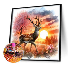 Load image into Gallery viewer, Diamond Painting - Full Round - Deer at Sunset (40*40CM)