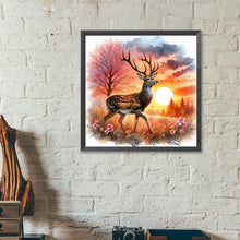 Load image into Gallery viewer, Diamond Painting - Full Round - Deer at Sunset (40*40CM)
