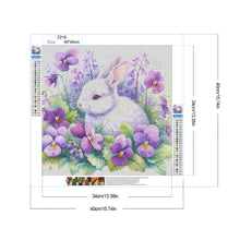 Load image into Gallery viewer, Diamond Painting - Full Round - Rabbit and Flowers (40*40CM)