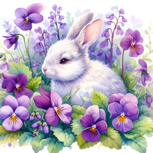 Load image into Gallery viewer, Diamond Painting - Full Round - Rabbit and Flowers (40*40CM)