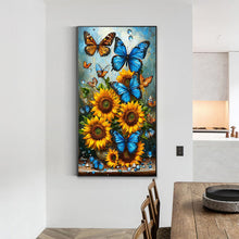 Load image into Gallery viewer, Diamond Painting - Full Round - Butterfly and Sunflower (40*70CM)