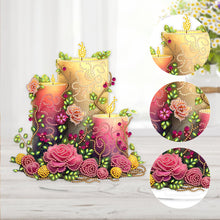 Load image into Gallery viewer, Acrylic Special Shape Flower Candle Diamond Painting Desktop Ornaments