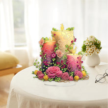 Load image into Gallery viewer, Acrylic Special Shape Flower Candle Diamond Painting Desktop Ornaments