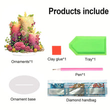 Load image into Gallery viewer, Acrylic Special Shape Flower Candle Diamond Painting Desktop Ornaments