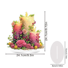 Load image into Gallery viewer, Acrylic Special Shape Flower Candle Diamond Painting Desktop Ornaments