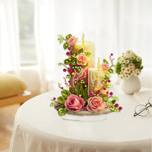 Load image into Gallery viewer, Acrylic Special Shape Flower Candle Diamond Painting Desktop Ornaments