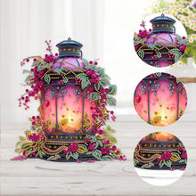 Load image into Gallery viewer, Acrylic Special Shape Flower Lantern Diamond Painting Desktop Ornaments