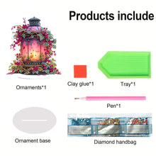 Load image into Gallery viewer, Acrylic Special Shape Flower Lantern Diamond Painting Desktop Ornaments