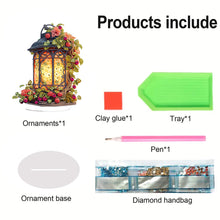 Load image into Gallery viewer, Acrylic Special Shape Flower Lantern Diamond Painting Desktop Ornaments